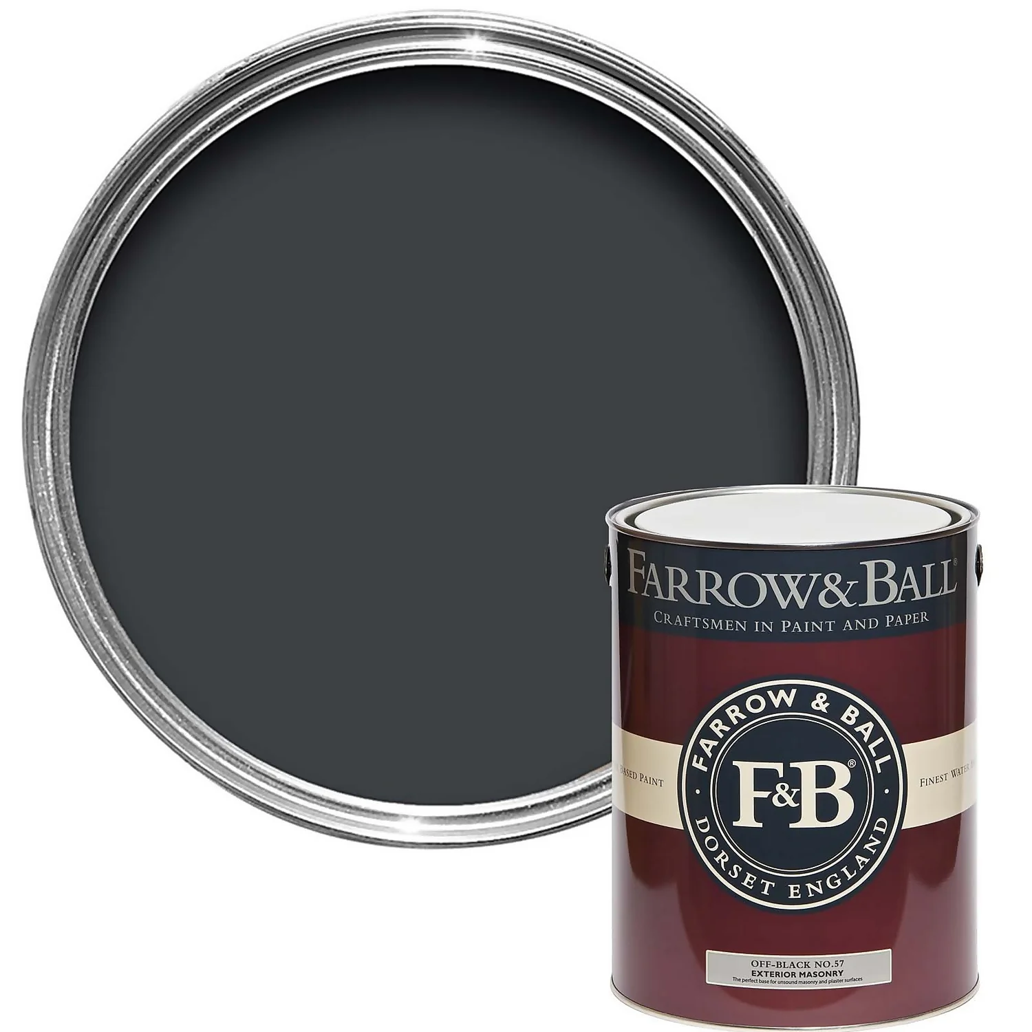Farrow & Ball Exterior Masonry Off-Black - 5L Farrow & Ball Exterior Masonry Off-Black - 5L -Best Paint Store 12845526 1964951869353031