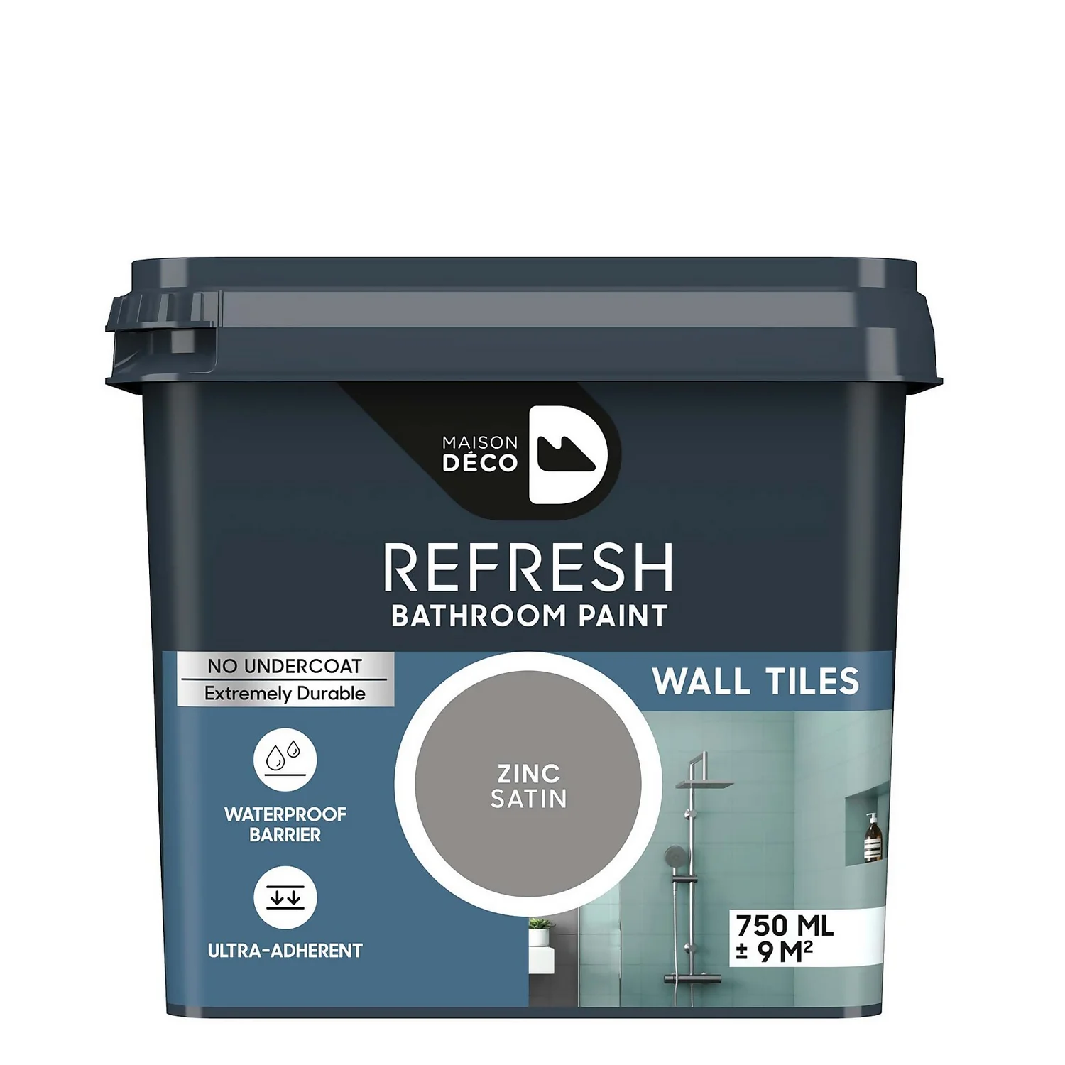 Maison Deco Refresh Bathroom Wall Tile Paint Zinc - 750ml Maison Deco Refresh Bathroom Wall Tile Paint Zinc - 750ml -Best Paint Store 12878388 7074860626007966