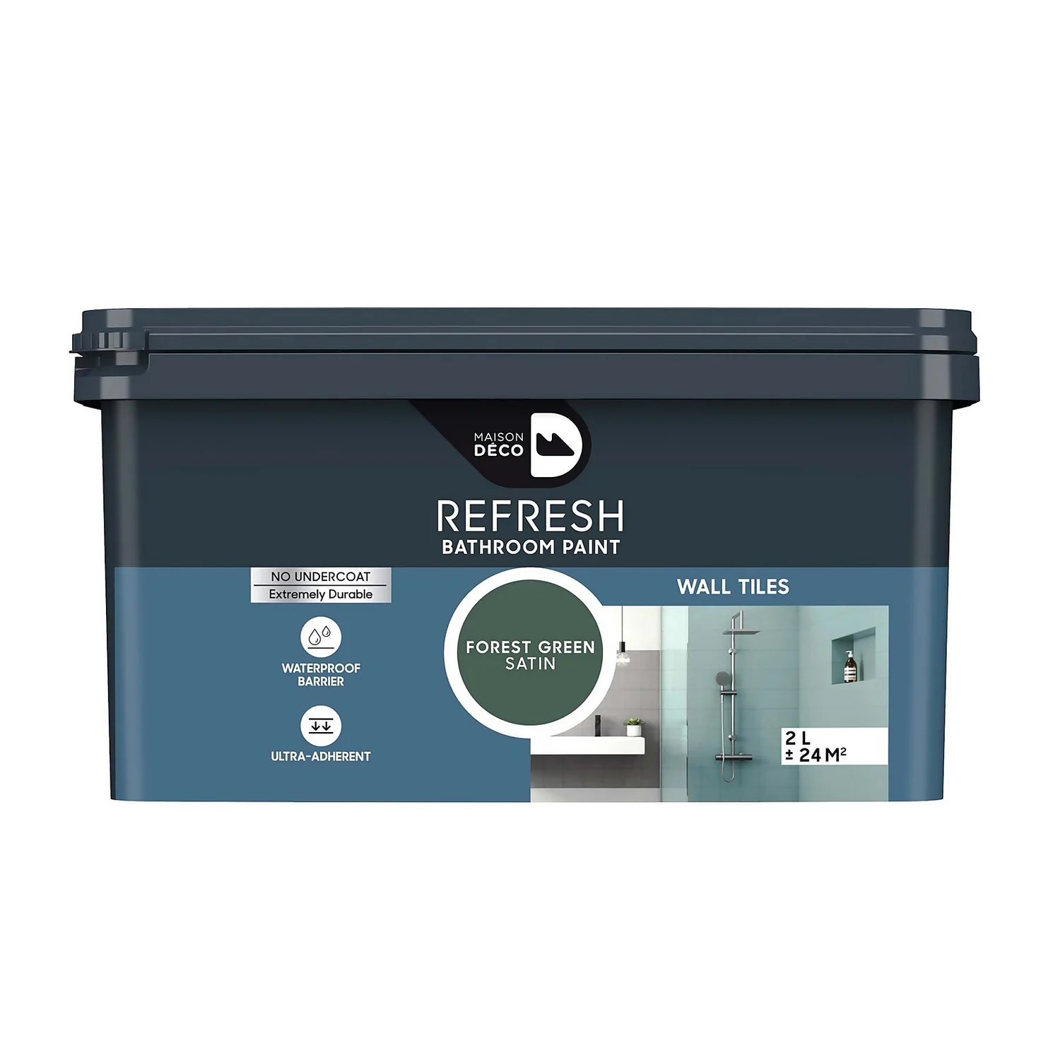 Maison Deco Refresh Bathroom Wall Tile Paint Forest Green - 2L Maison Deco Refresh Bathroom Wall Tile Paint Forest Green - 2L -Best Paint Store 12878397 1764866340882209