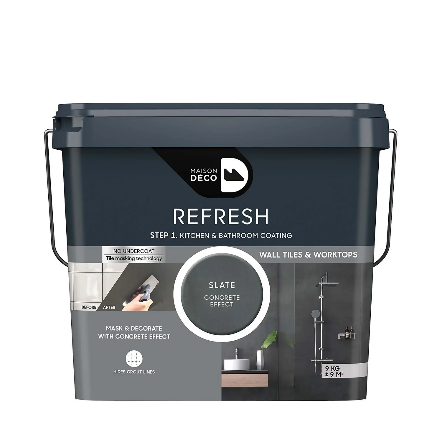 Maison Deco Refresh Kitchen & Bathroom Coating Slate Concrete Effect - 9Kg Maison Deco Refresh Kitchen & Bathroom Coating Slate Concrete Effect - 9Kg -Best Paint Store 12878415 1074860631043763