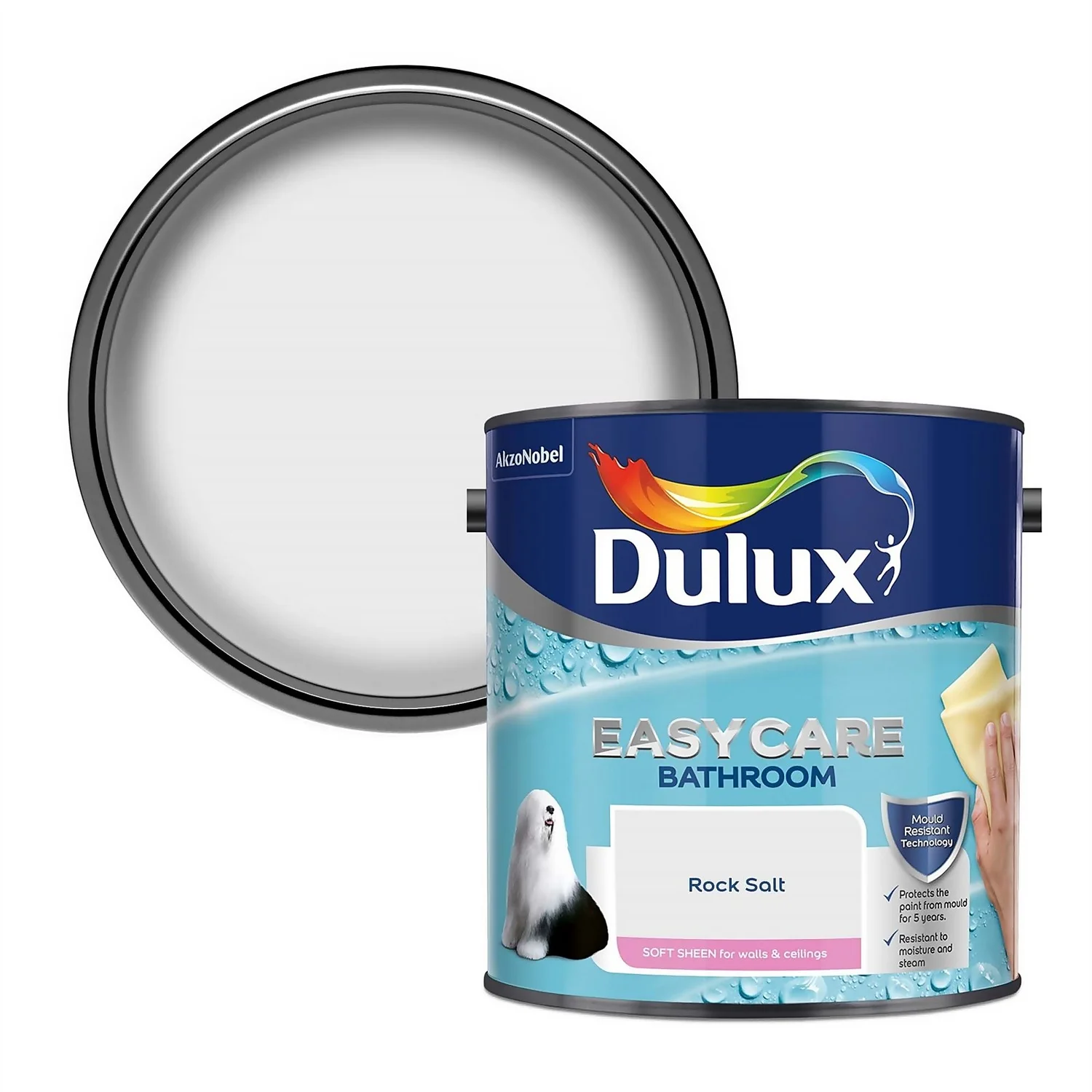 Dulux Easycare Bathroom Rock Salt Soft Sheen Paint - 2.5L Dulux Easycare Bathroom Rock Salt Soft Sheen Paint - 2.5L -Best Paint Store 12881508 4854843329191523