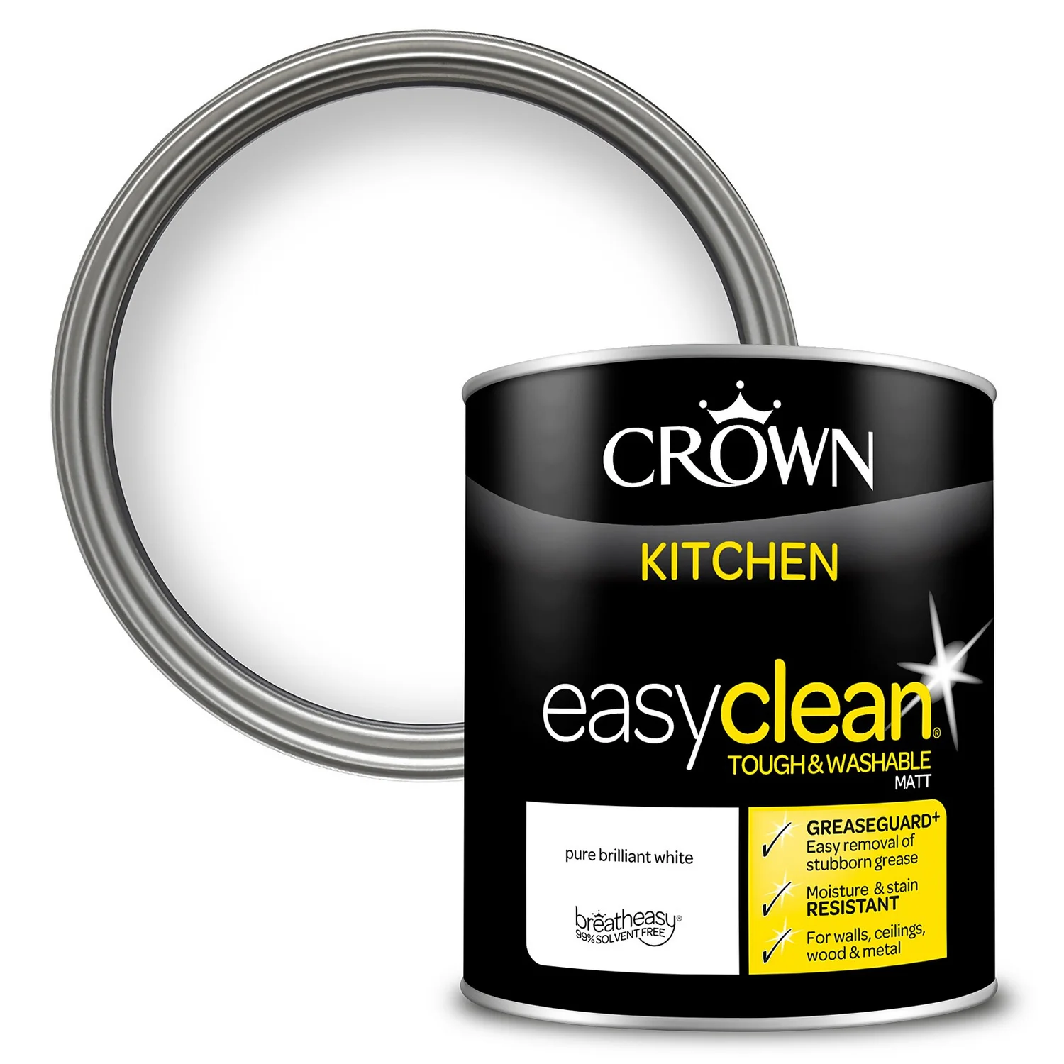 Crown Easyclean Kitchen Paint Brilliant White - 1L Crown Easyclean Kitchen Paint Brilliant White - 1L -Best Paint Store 12886748 1004847415967383