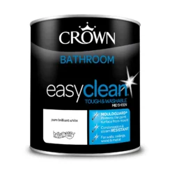 Crown Easyclean Bathroom Paint Brilliant White - 1L -Best Paint Store 12886752 1684853415553041