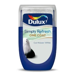Dulux Simply Refresh One Coat Matt Paint Cornflower White - Tester 30ml