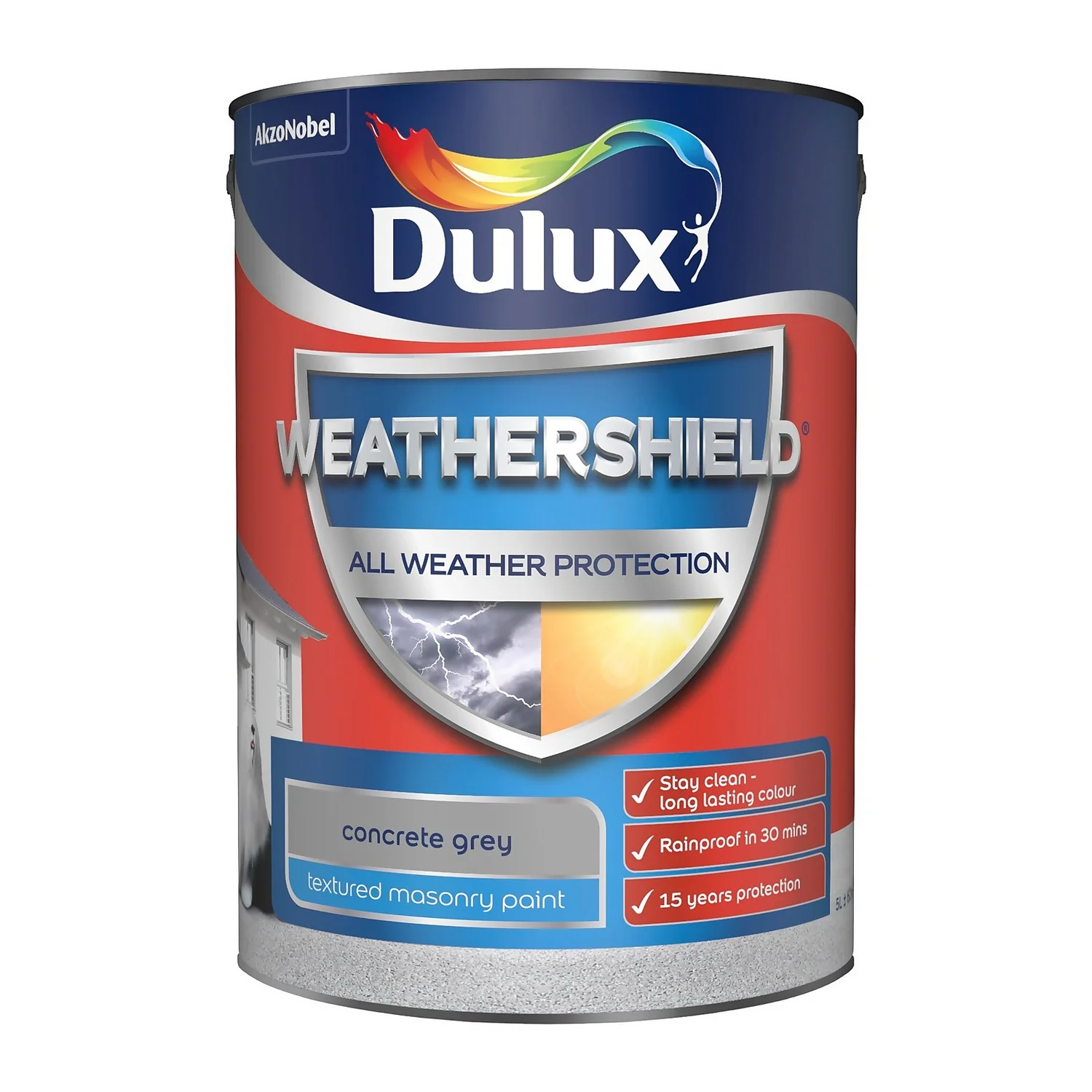 Dulux Weathershield Textured Masonry Paint Concrete Grey - 5L Dulux Weathershield Textured Masonry Paint Concrete Grey - 5L -Best Paint Store 12945696 1874947776084400
