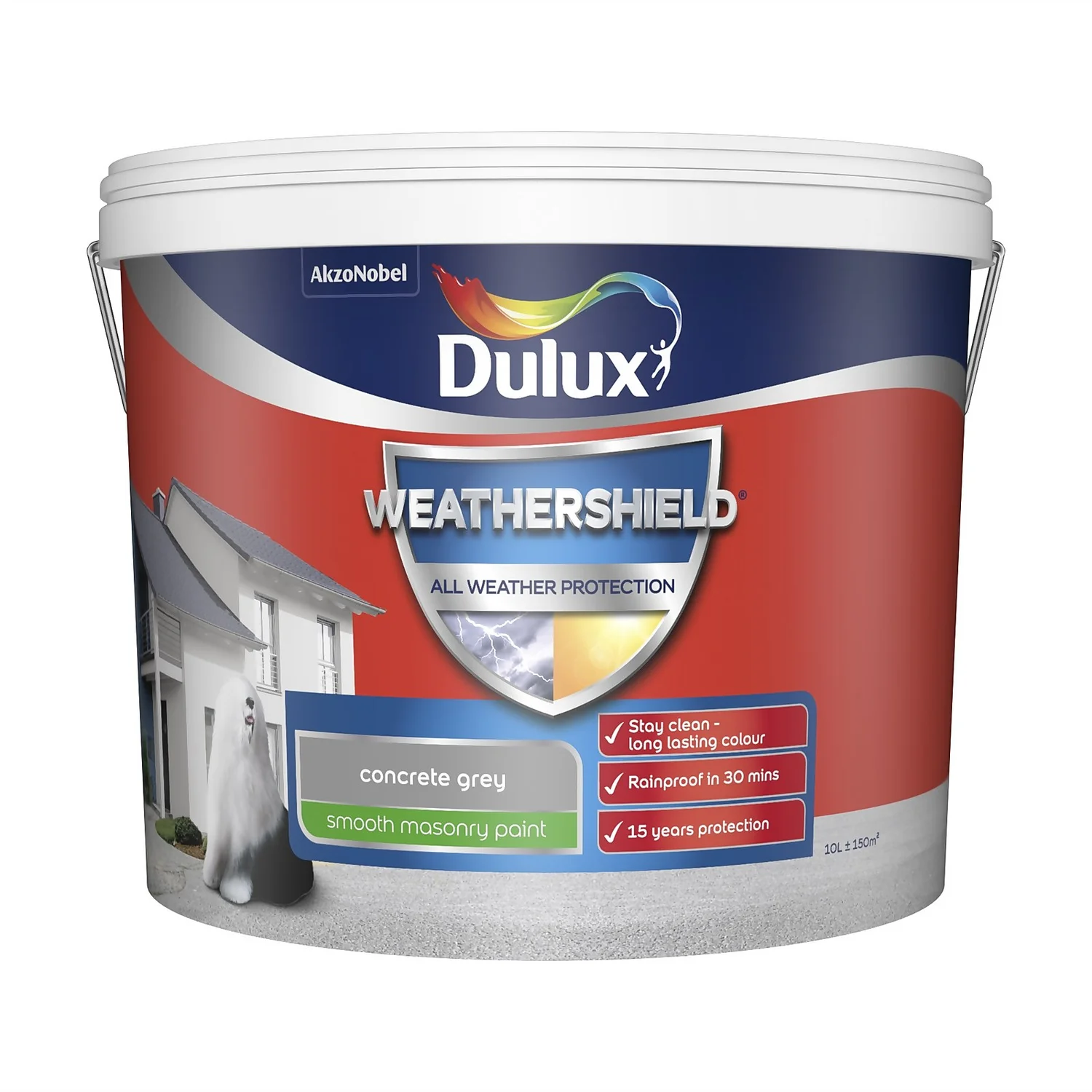 Dulux Weathershield Smooth Masonry Paint Concrete Grey - 10L Dulux Weathershield Smooth Masonry Paint Concrete Grey - 10L -Best Paint Store 13032833 9194857378560184