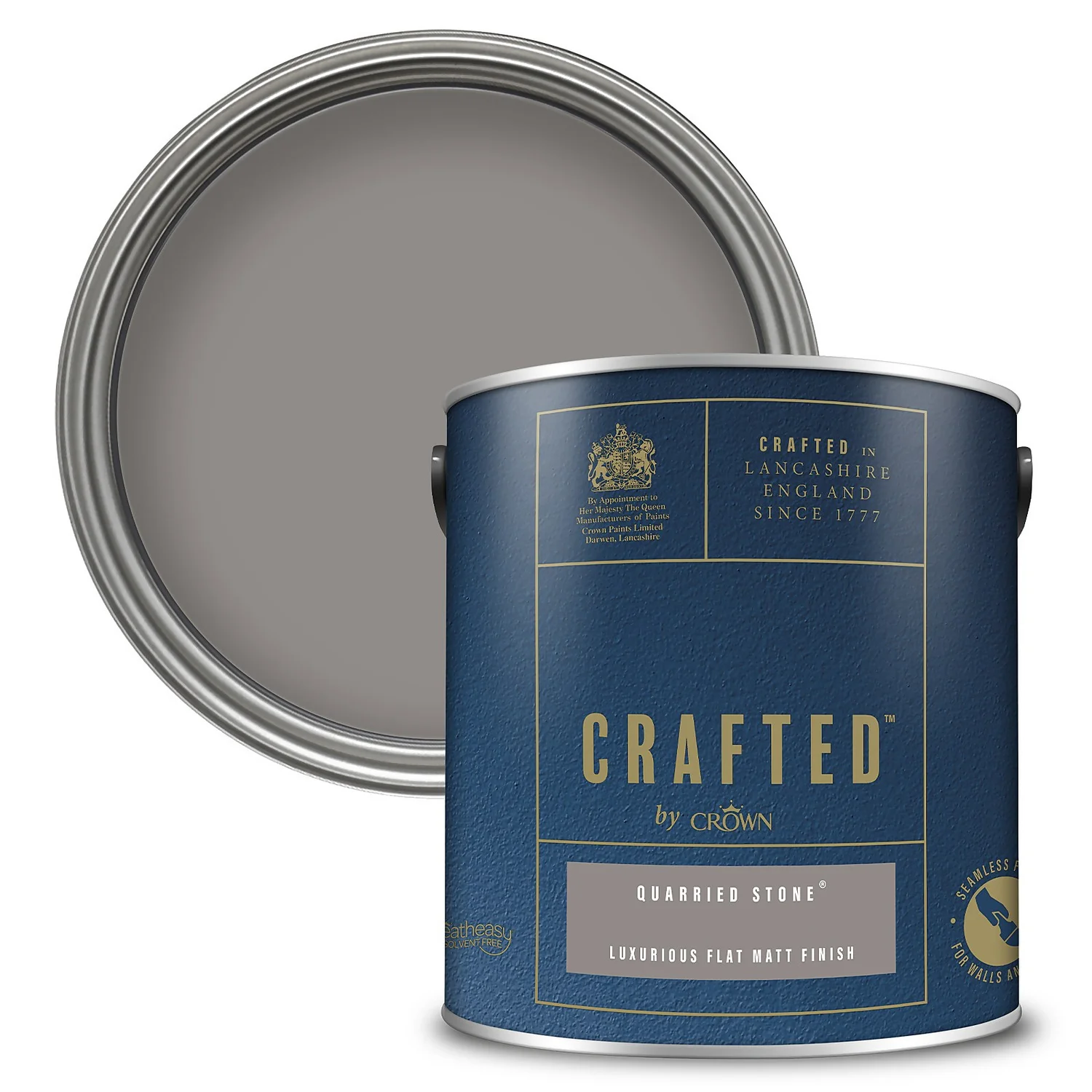 CRAFTED™ by Crown Flat Matt Interior Wall, Ceiling and Wood Paint Quarried Stone® - 2.5L CRAFTED™ By Crown Flat Matt Interior Wall, Ceiling And Wood Paint Quarried Stone® - 2.5L -Best Paint Store 13167157 6414882182289395