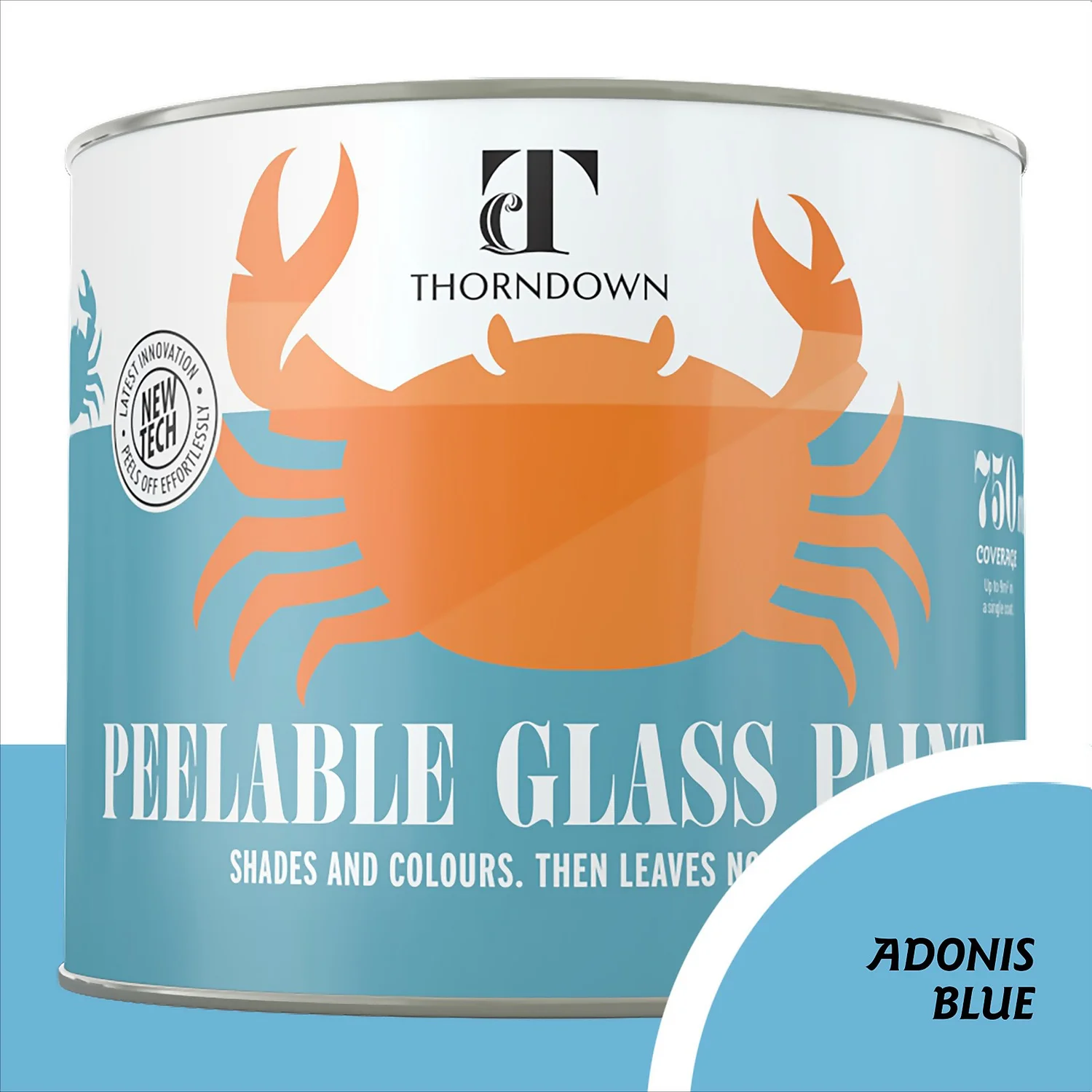 Thorndown Adonis Blue Peelable Glass Paint 750ml Thorndown Adonis Blue Peelable Glass Paint 750ml -Best Paint Store 13301815 9064920550610337