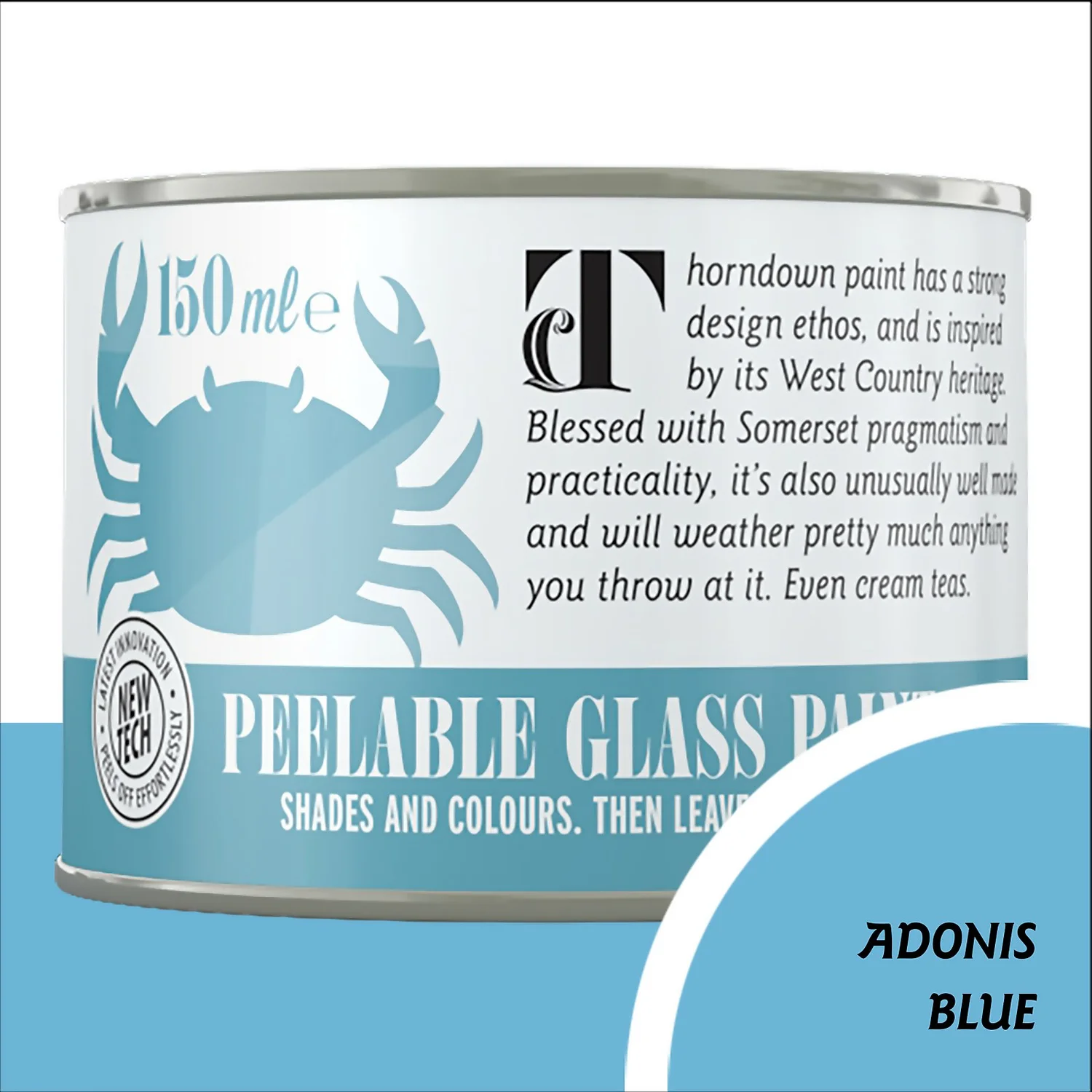 Thorndown Adonis Blue Peelable Glass Paint 150ml Thorndown Adonis Blue Peelable Glass Paint 150ml -Best Paint Store 13301816 7794920550238064