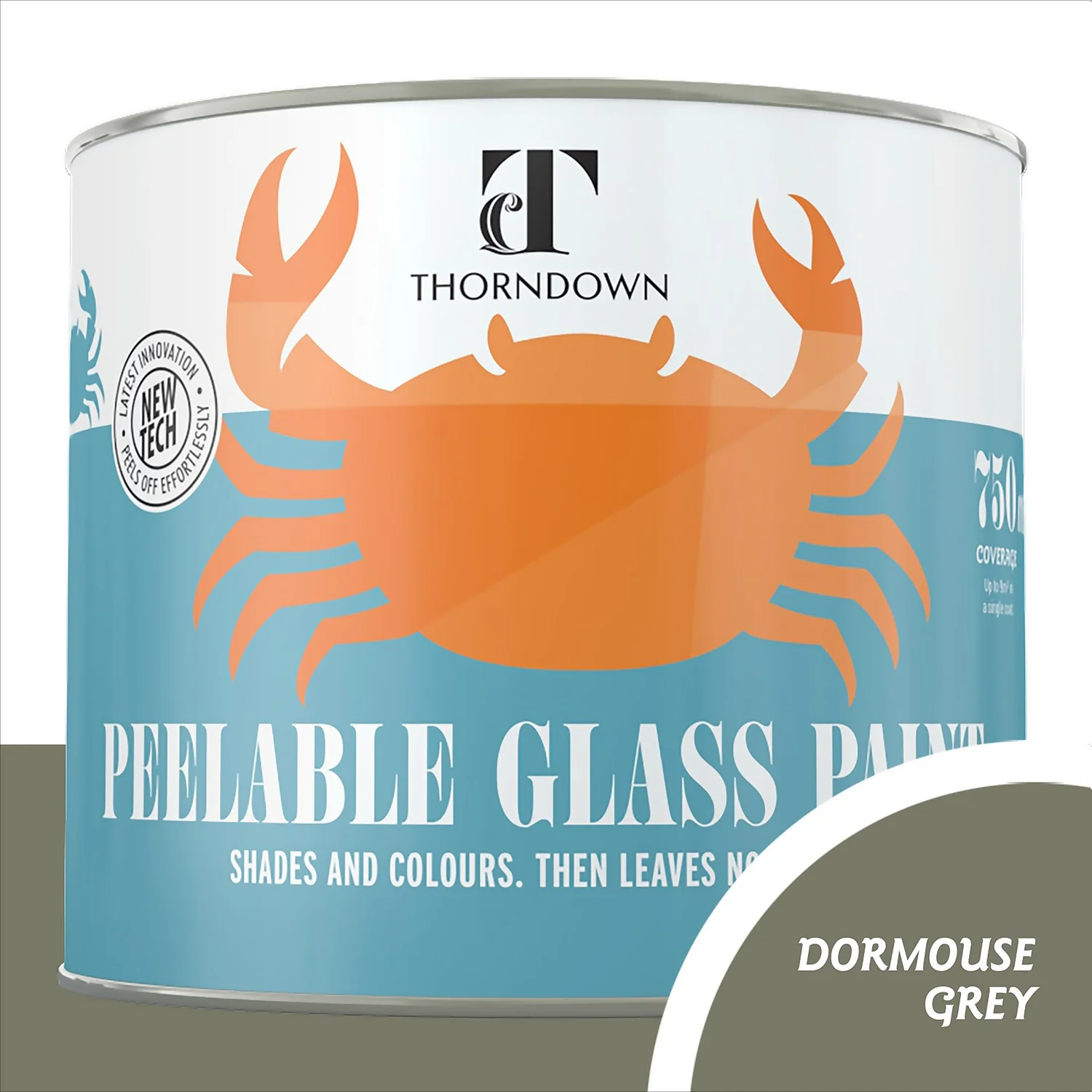 Thorndown Dormouse Grey Peelable Glass Paint 750ml Thorndown Dormouse Grey Peelable Glass Paint 750ml -Best Paint Store 13301837 5024920587893836