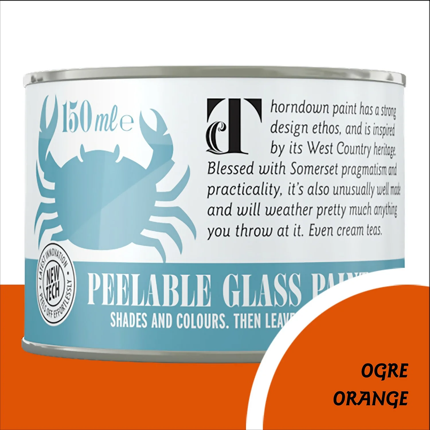 Thorndown Ogre Orange Peelable Glass Paint 150ml Thorndown Ogre Orange Peelable Glass Paint 150ml -Best Paint Store 13301871 1184920783735387