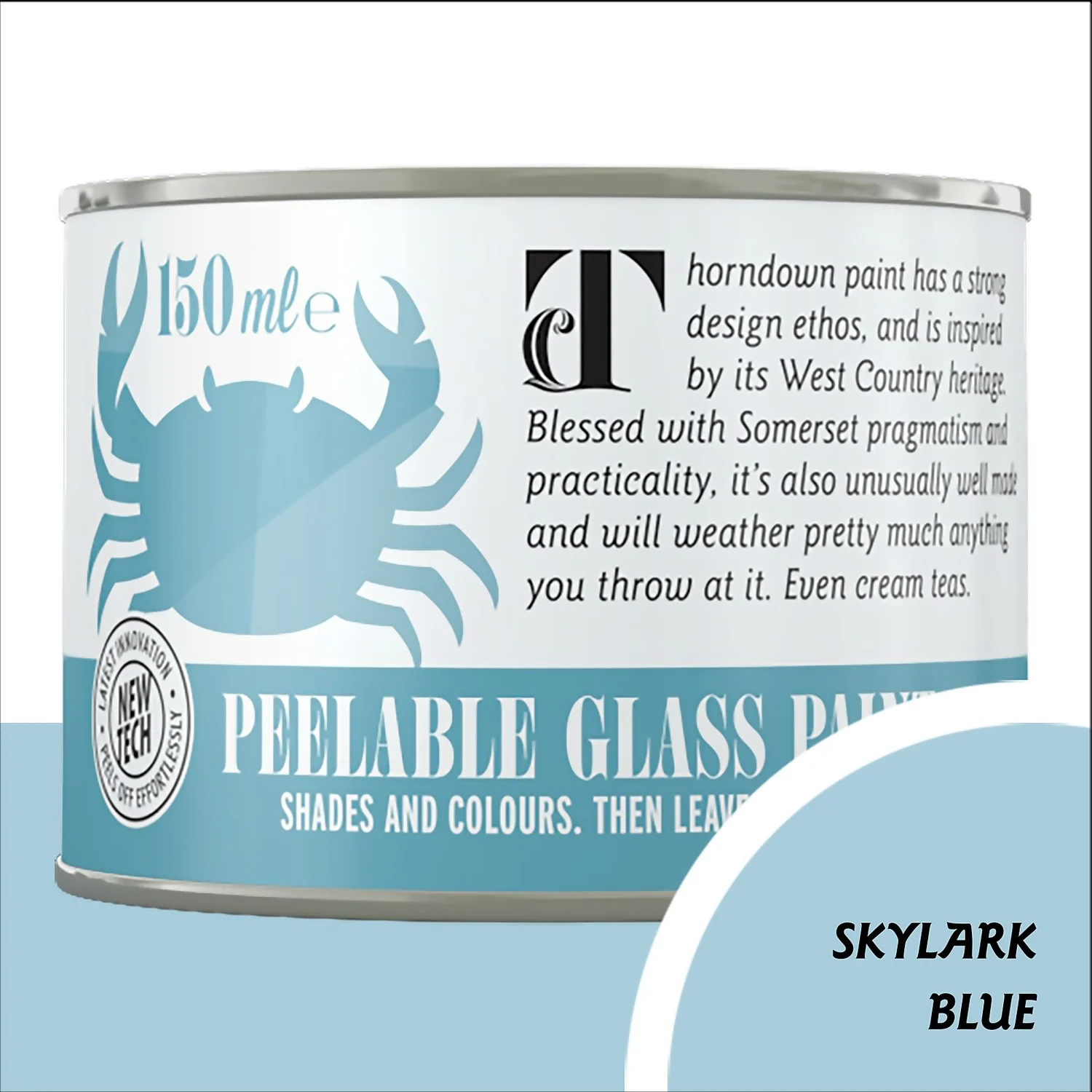 Thorndown Skylark Blue Peelable Glass Paint 150ml Thorndown Skylark Blue Peelable Glass Paint 150ml -Best Paint Store 13301886 2104920818720082