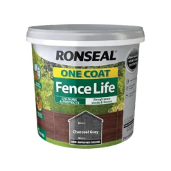 Ronseal One Coat Fence Life Charcoal Grey 5L -Best Paint Store 13531571 1024934551534242