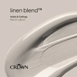 Crown Matt Emulsion Paint Linen Blend - Tester 40ml -Best Paint Store 13806978 1664964048548917