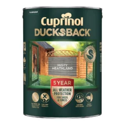 Cuprinol Ducksback Shed & Fence Paint Misty Heathland - 5L 4 Cuprinol Ducksback Shed & Fence Paint Misty Heathland - 5L -Best Paint Store 14231555 3995036400424629