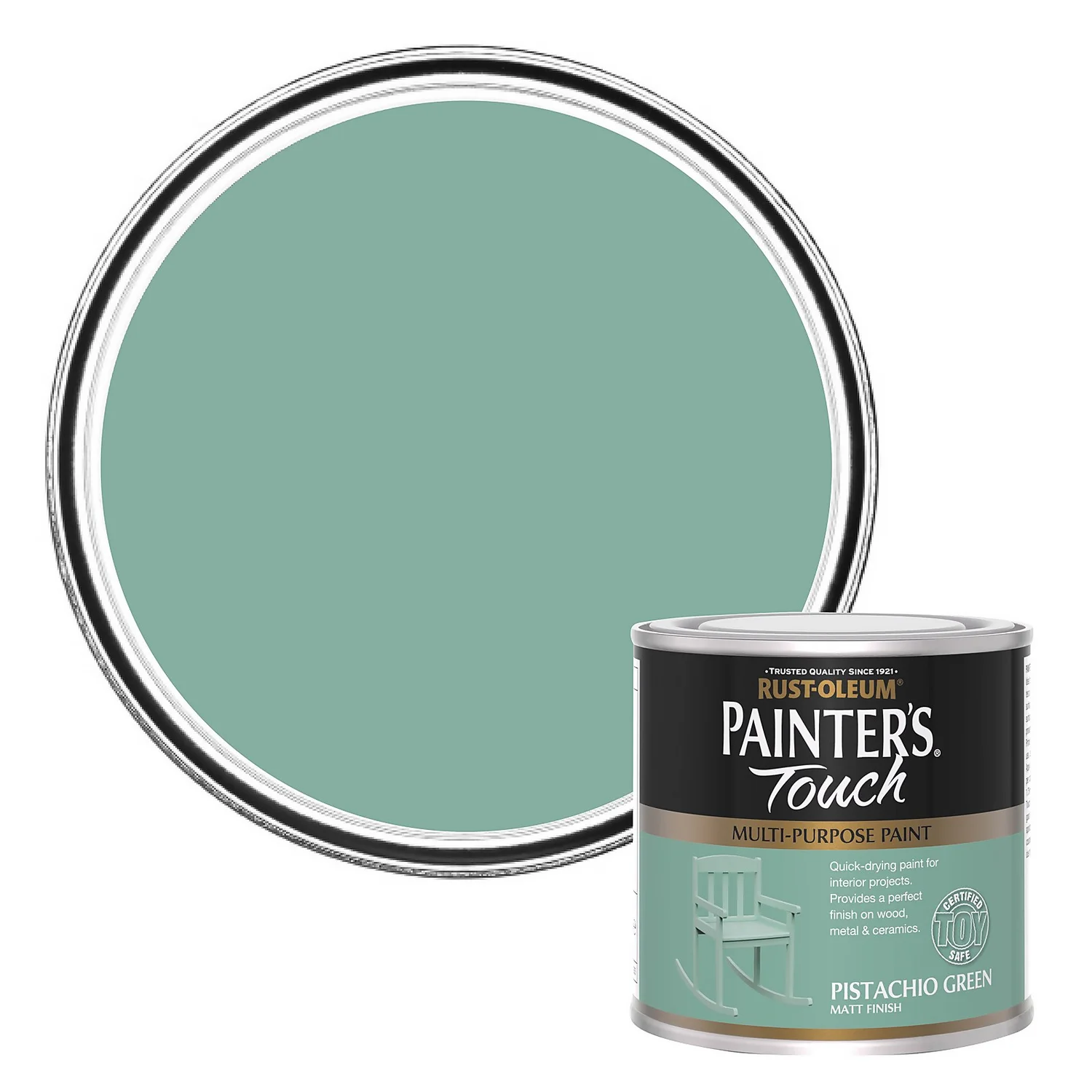 Rust-Oleum Painters Touch Matt Paint Pistachio Green - 250ml Rust-Oleum Painters Touch Matt Paint Pistachio Green - 250ml -Best Paint Store 14606445 1945053516772706